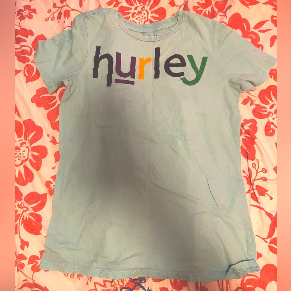 Vintage large Hurley shirt women’s baby blue